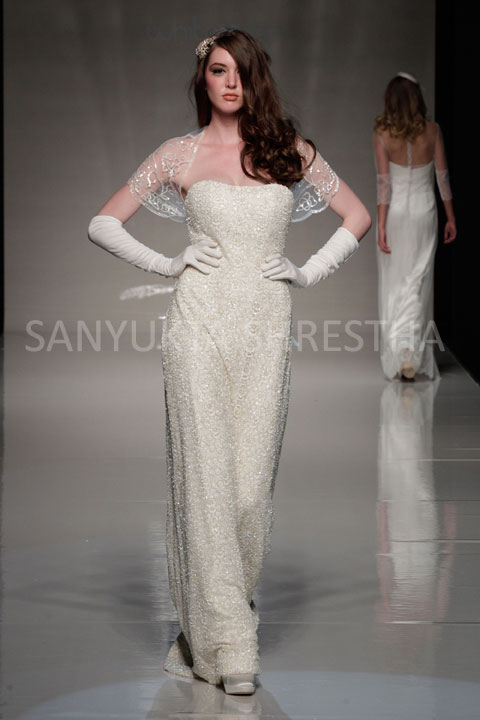 Sanyukta pearl wedding gown