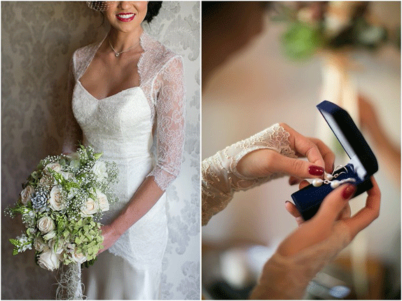 Romantic Vintage farm wedding : Sanyukta Shrestha bride in 1930's style Bespoke Wedding dress Bride - Ellene