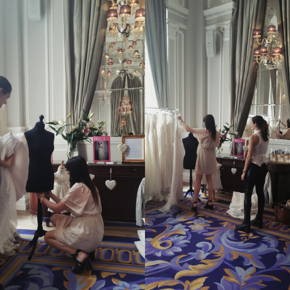 An exquisite evening at the Corinthia Hotel : Catwalk of top designer wedding dresses London Corinthia Catwalk Readers Event Preparation