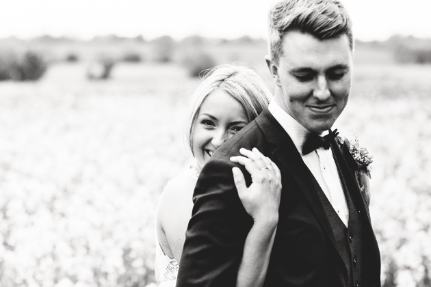 Organic Crochet Lace Dress For Rustic Barn Wedding black-white-wedding-photography