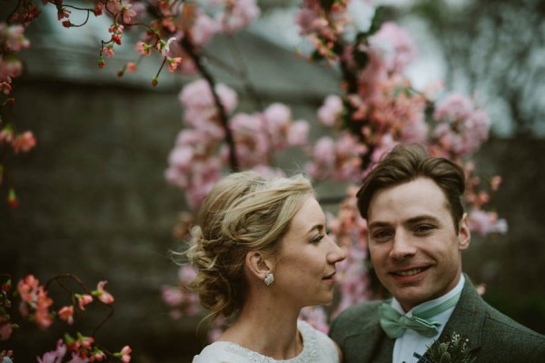 Crochet Lace Wedding Dress for a Romantic Wedding in Scotland cherry-blossom-wedding