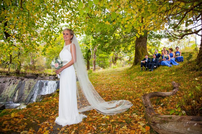 Bride Wears Simple Wedding Dress To Romantic Seaside Nuptials In Ireland wedding-bride-woods-ireland-Killarney