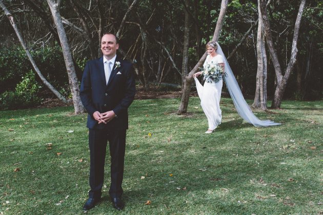 Sleek Bespoke Silk Dress For A Destination Beach Wedding real beach wedding australia