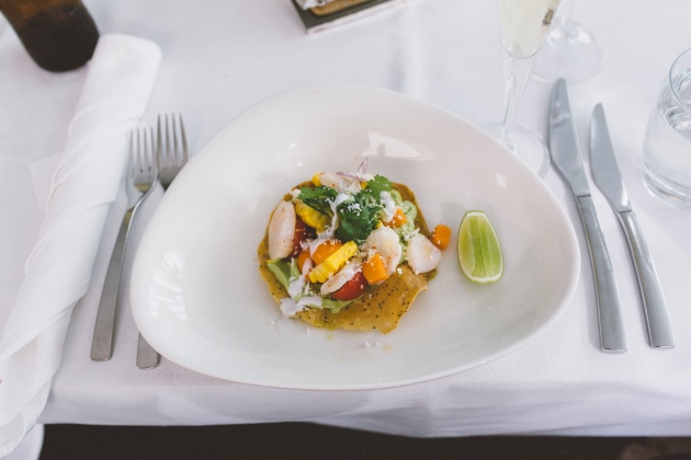 Sleek Bespoke Silk Dress For A Destination Beach Wedding real wedding dinner