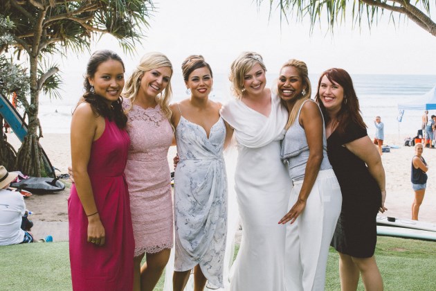 Sleek Bespoke Silk Dress For A Destination Beach Wedding simple organic silk wedding gown