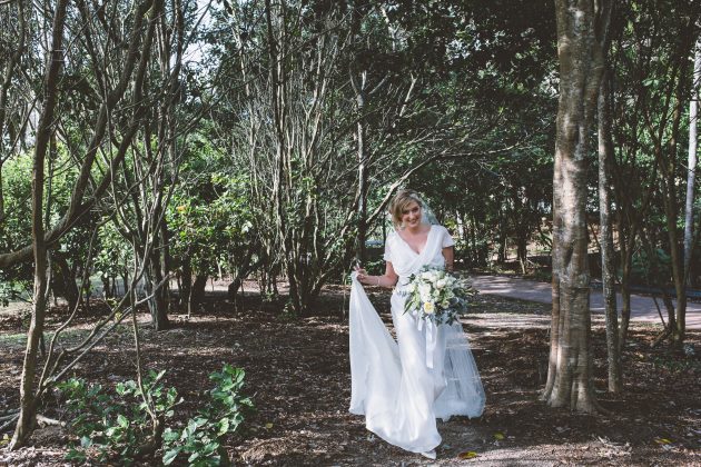 Sanyukta-Shrestha-bride sleek organic silk wedding gown