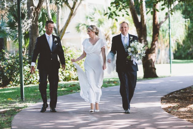 Sleek Bespoke Silk Dress For A Destination Beach Wedding sleek silk wedding dress