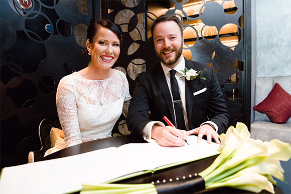 civil ceremony wedding couple