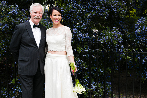 real bride with father