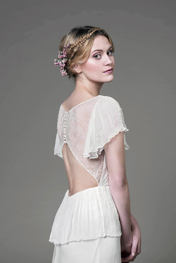 Brides Magazine : Luxurious Wedding dress Sample Sale in London keyhole back wedding dress sale