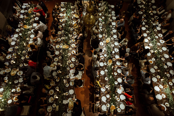 table decor crowd wedding