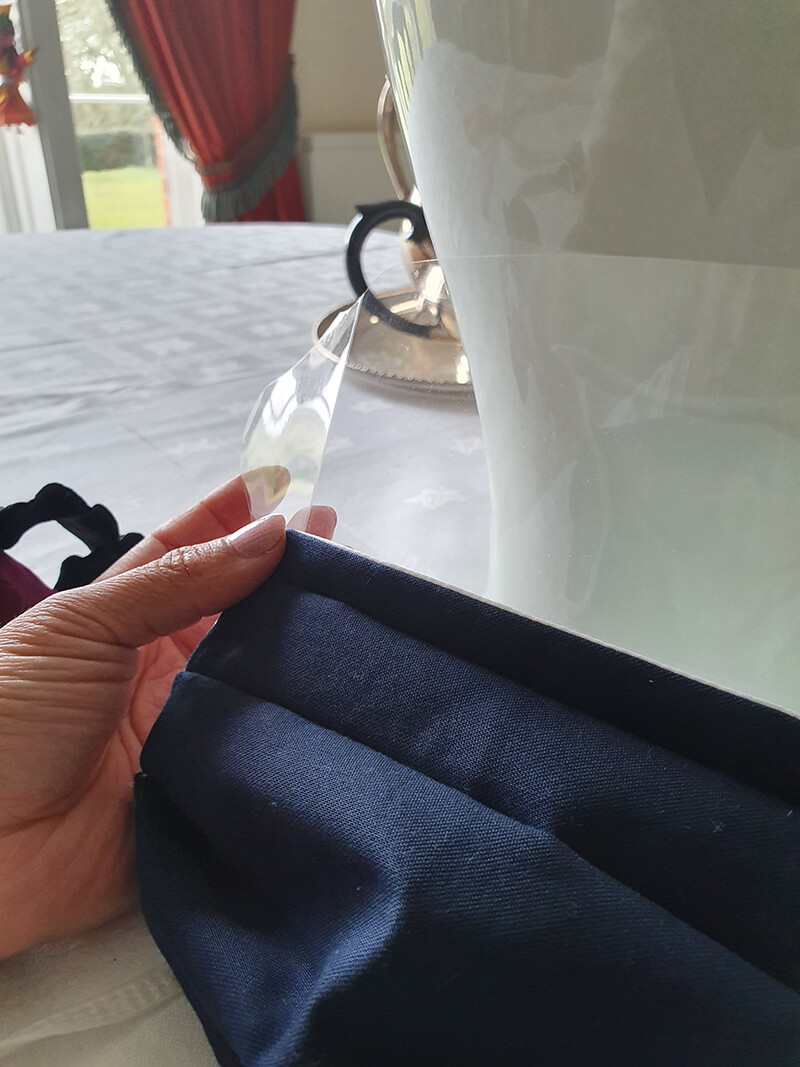 cotton mask with visor