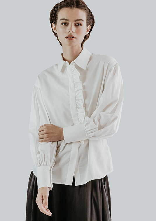 Amyca ivory organic cotton shirt